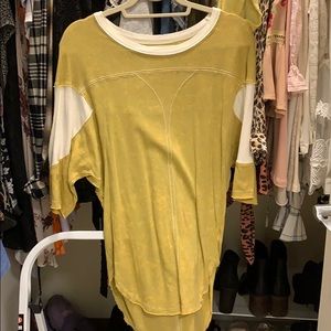 Mustard Free People Oversized Top